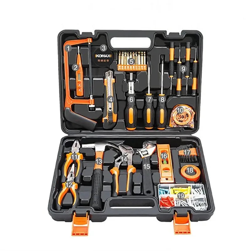 Kit de ferramentas completo para mecânico profissional, kit de ferramentas para reparo de carro, eletricista, marcenaria, prático, ferramentas de manutenção doméstica, produto