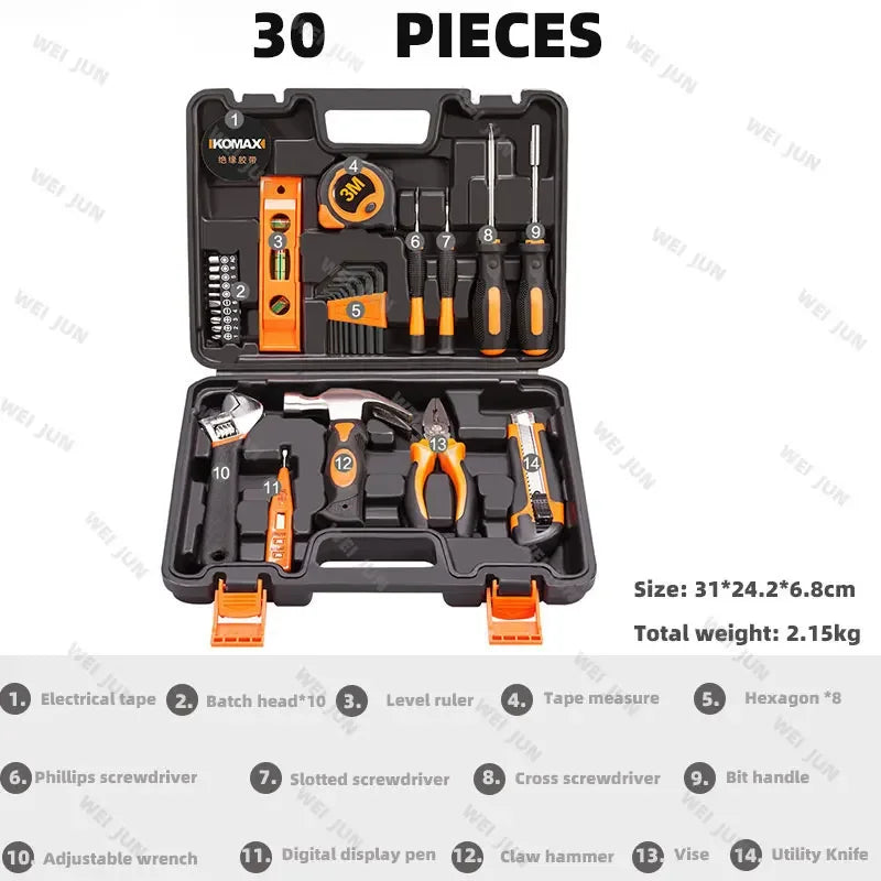 Kit de ferramentas completo para mecânico profissional, kit de ferramentas para reparo de carro, eletricista, marcenaria, prático, ferramentas de manutenção doméstica, produto