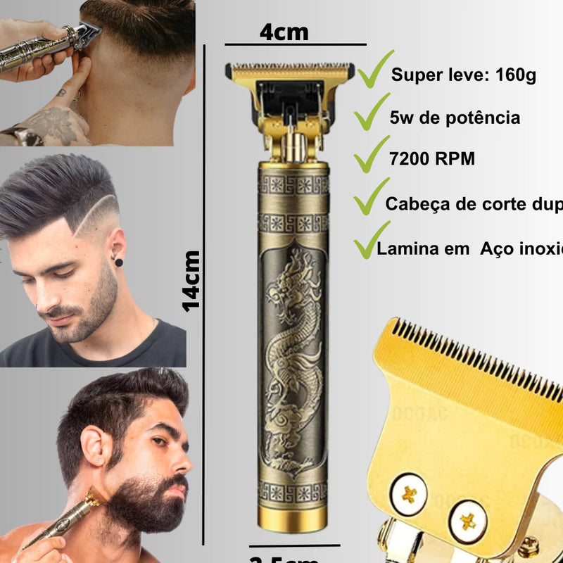 TrimDragon – Poder e Precisão: Economize no Barbeiro e Transforme Seu Visual em Casa